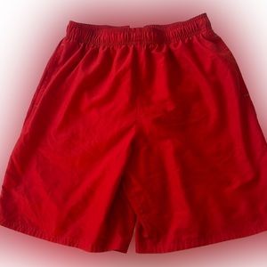 Red Nike Swim shorts L